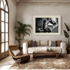 Fotografía fine art enmarcada en salón andaluz, decoración con arte taurino