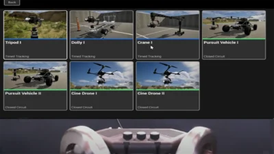 Juego para manivelas cinematográficas